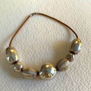 Silver choker necklace from Nordstrom